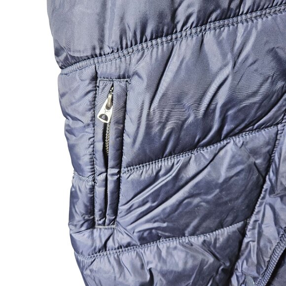 American Eagle Outfitters Mens Puffer Vest Navy Blue S/P Quilted Sleeveless Jack - Picture 2 of 8